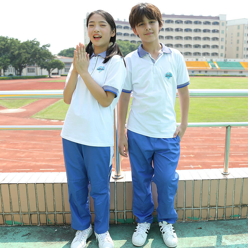 工厂定制东莞中学短袖运动新款大中院校高中夏季运动团体班服校服