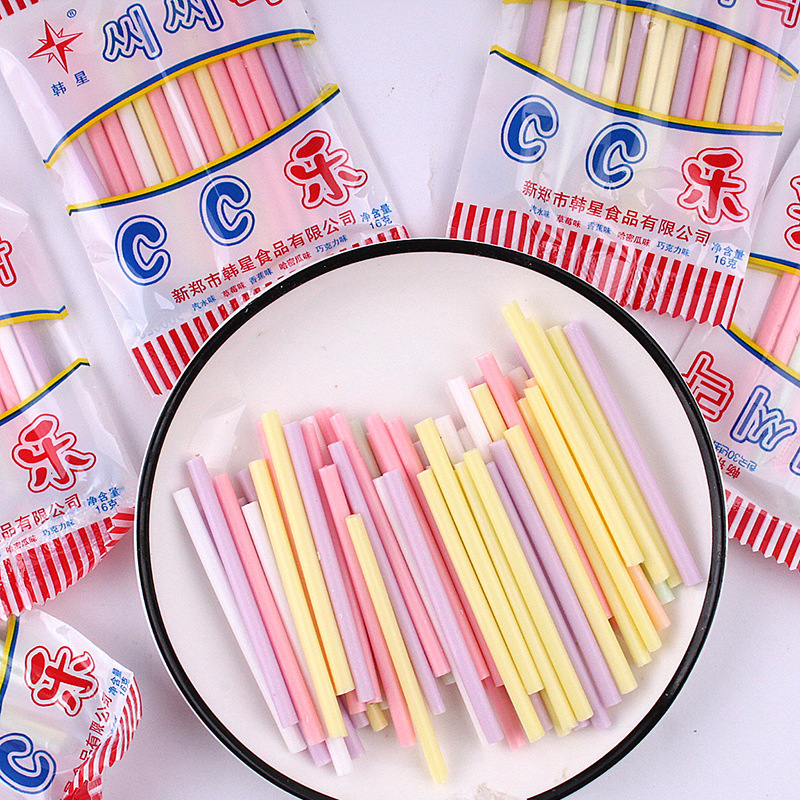 韩星cc乐吸管糖棒棒80后90后怀旧小零食品店童年喜糖整箱批发
