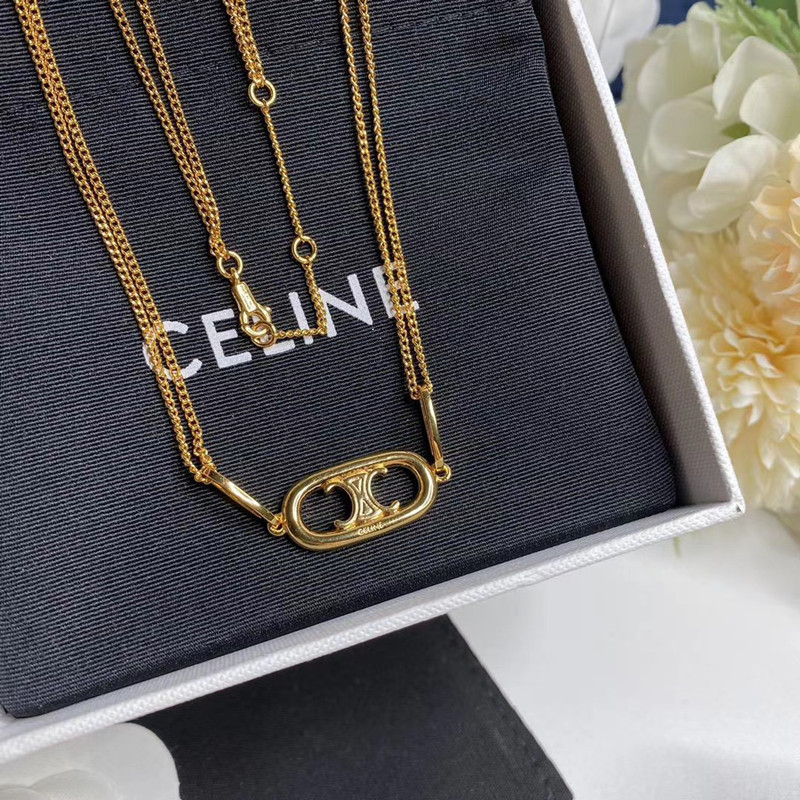 ne同款celi凯旋门双层链条项链手链女镀真金高级感