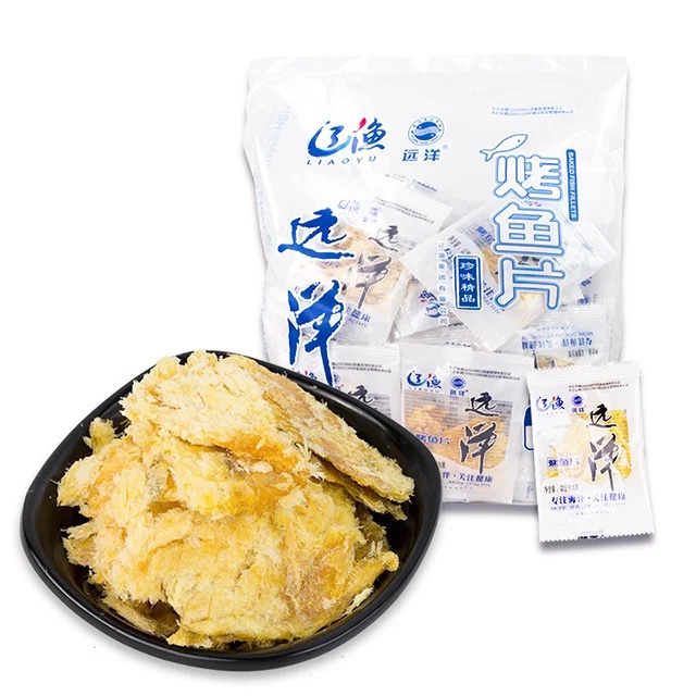 顺丰包邮大连特产海鲜零食辽渔远洋烤鱼片500克独立装珍味海珍品