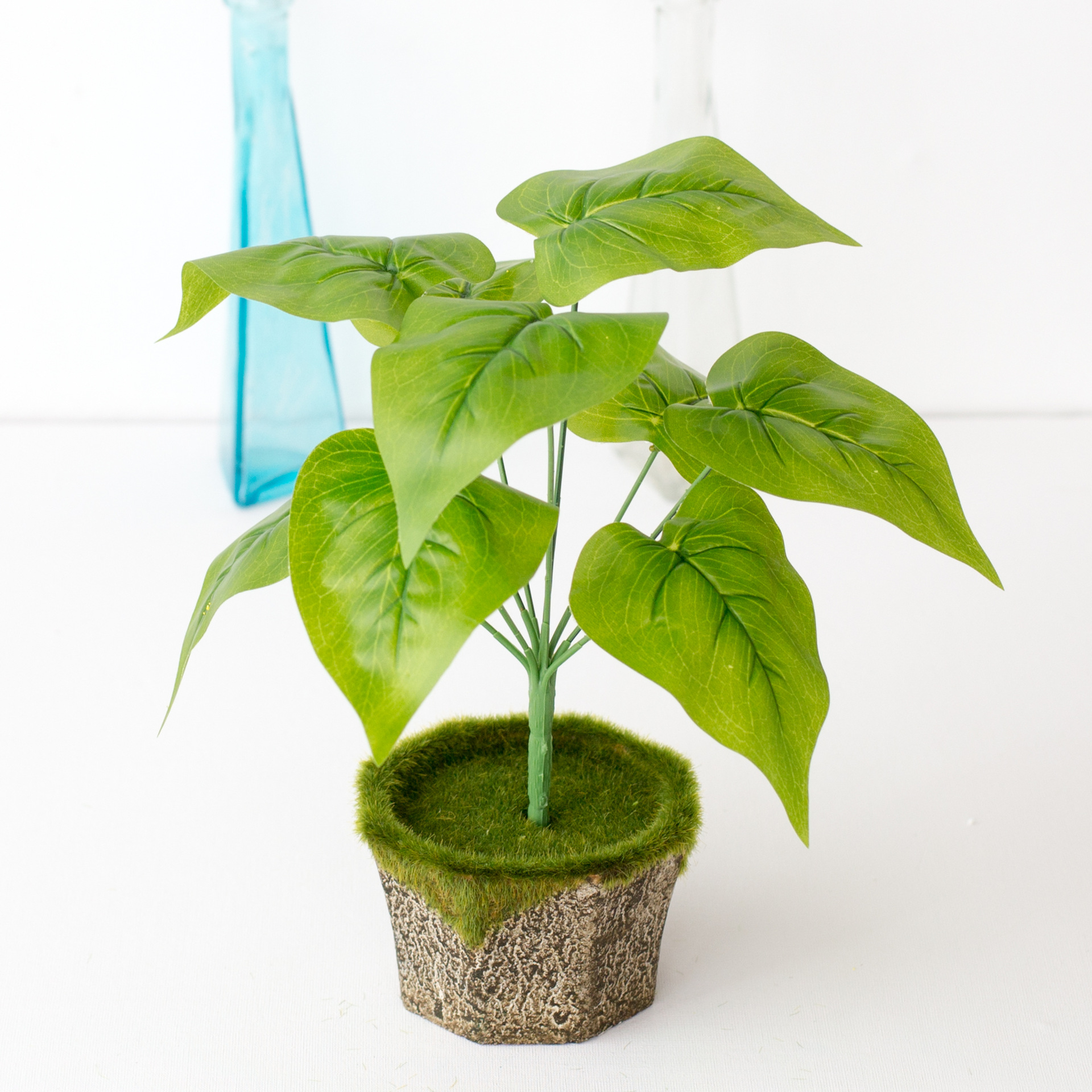 仿真盆栽植物仿真花纸浆叶仔盆景 居家装饰盆景绿植创意绿植摆件