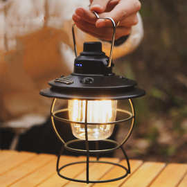 新款复古马灯usb便携式手提灯高亮帐篷灯野营灯高续航户外照明灯