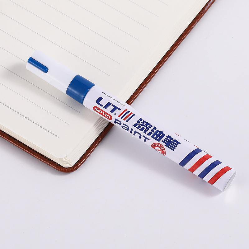 Cross-Border Hot Sale Double Head Painting Pen Metal Paint Pen Color Marking Pen Marker Suit Marker Pen Wholesale