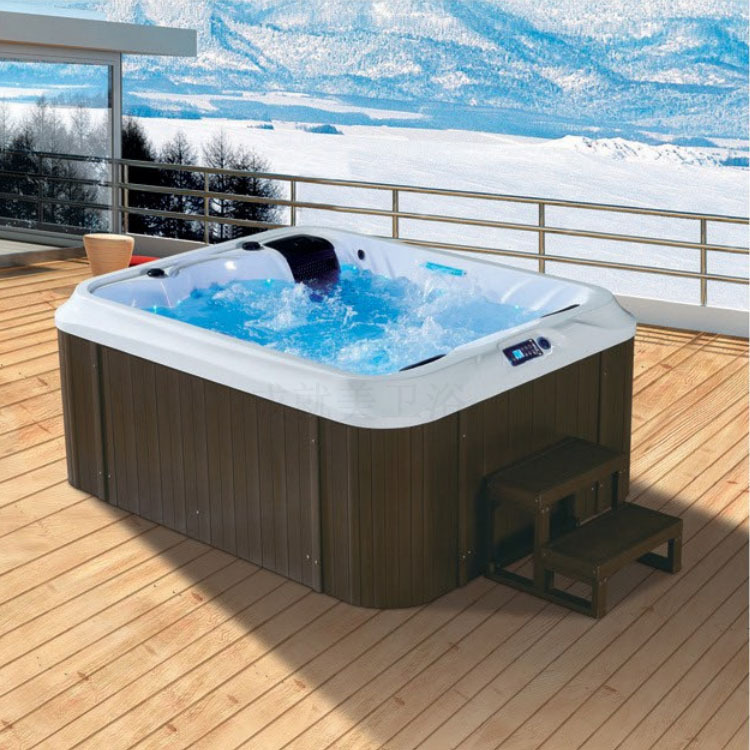 3-4人亚克力冲浪按摩户外水疗浴缸恒温泳池 massage spa bathtub