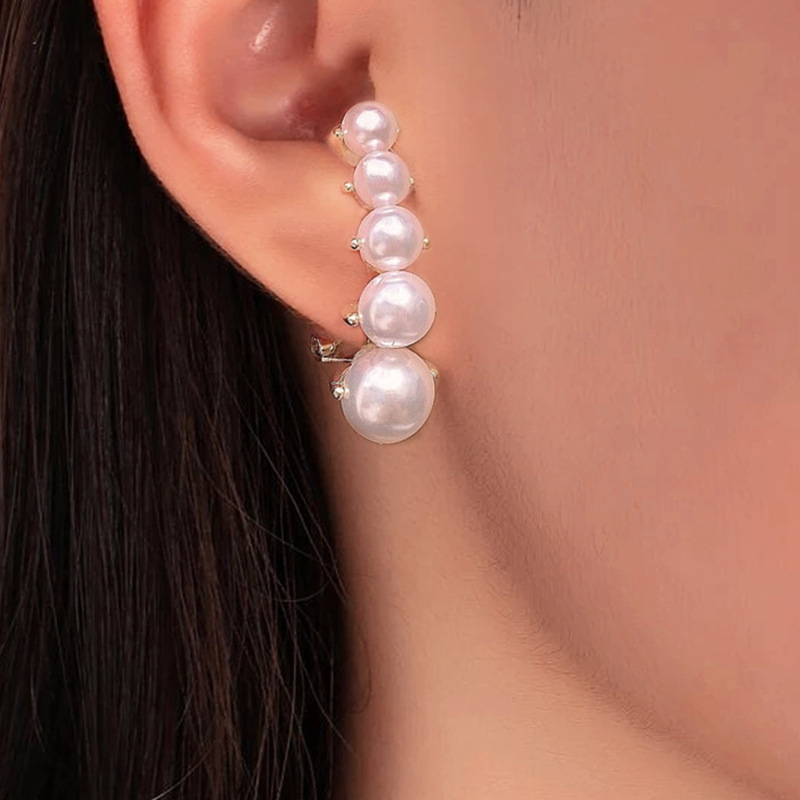 New Hurricane Chen Shuting Same Style Internet Influencer Earrings Women's Earrings Earrings Ear Clips Pearl Earrings Wholesale Sense