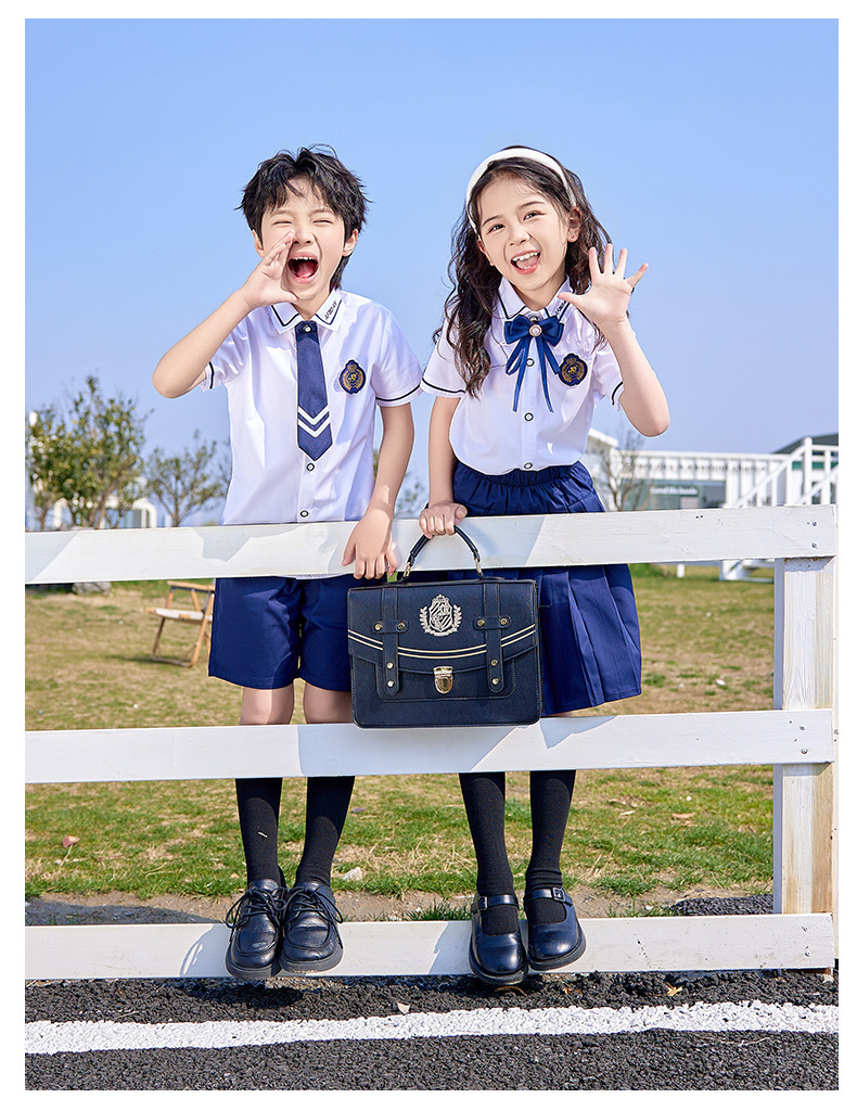 小学生校服英伦风夏季儿童班服主持六一儿童节演讲幼儿园园服演出