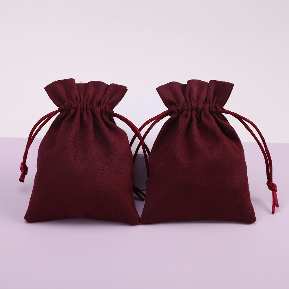 厂家定做束口绒布袋法兰绒定制珠宝首饰收纳袋礼品饰品袋可印logo