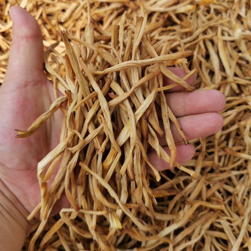 陕西农家干黄花菜自然晾晒直条蔬菜调料包商超批发散装黄花菜干货