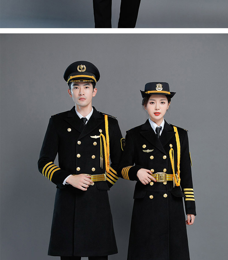 保安工作服冬装加厚保暖长款毛呢大衣乐队礼宾服装形象岗制服外套