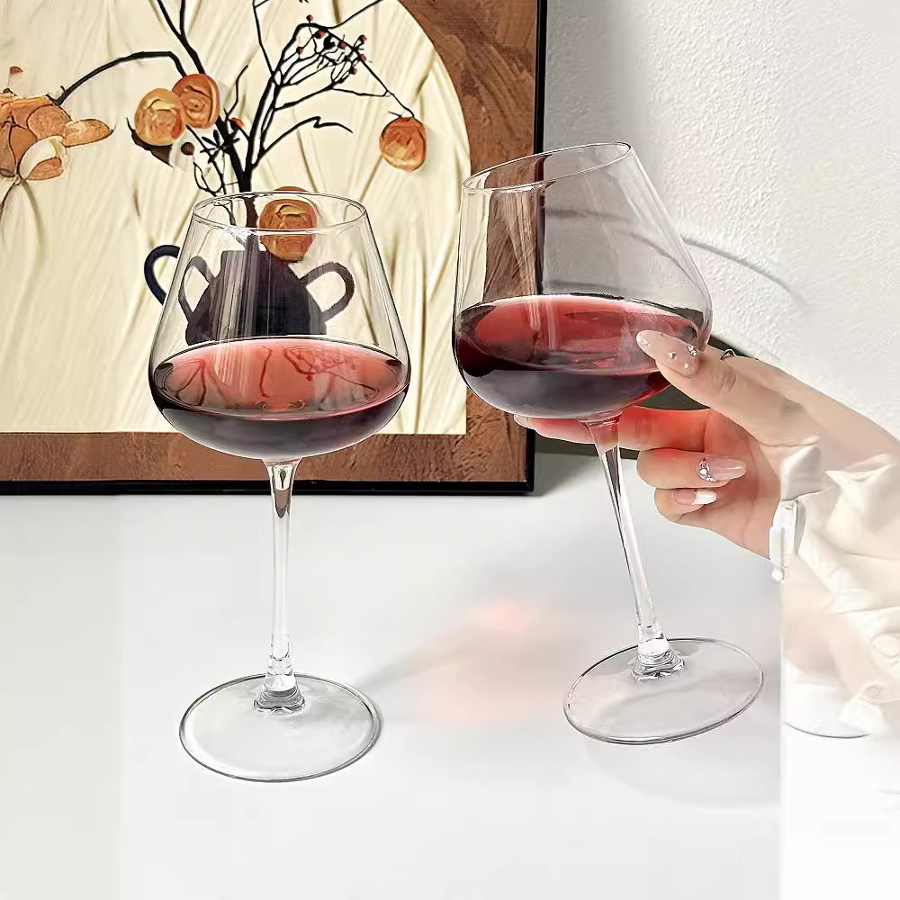网红ins轻奢大肚红酒杯水晶玻璃高脚杯葡萄酒杯大号勃艮第红酒杯