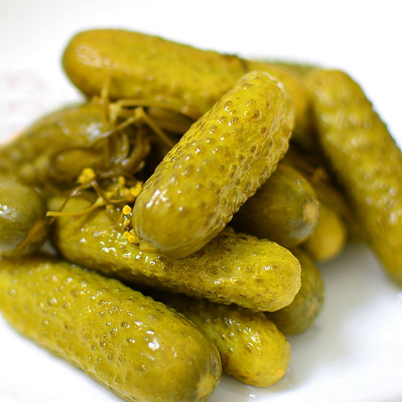 俄式酸黄瓜进口俄罗斯风味罐头原装腌小青瓜西餐伏特加下酒菜500g