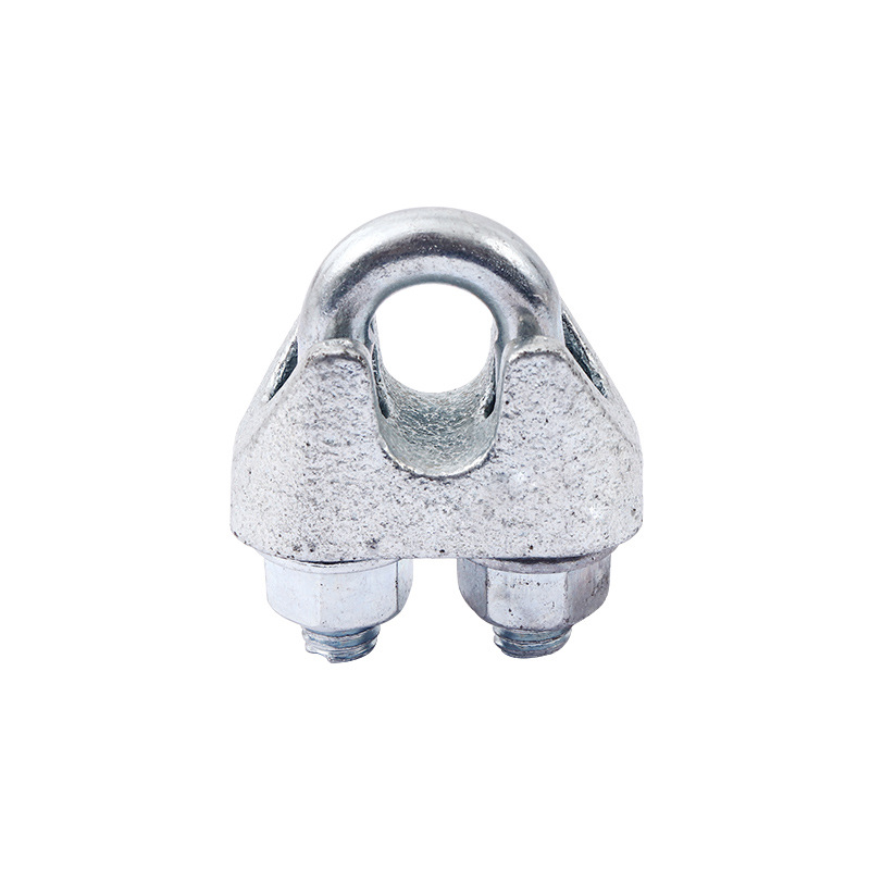 钢丝绳扎头德标电镀黄锌din1142钢丝卡扣玛钢u型1142卡头钢丝绳夹