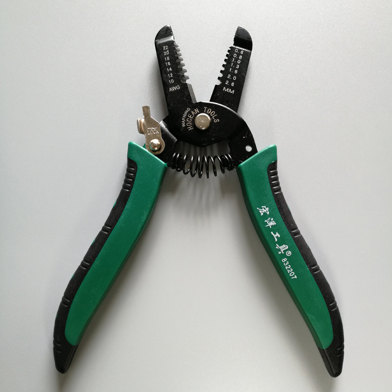 宏洋6寸剥线钳子剥皮剪线刀剪断线压线弯线器多功能 剥皮钳子