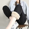 quality Plush thickening motion trousers Autumn and winter new pattern Show thin Casual pants keep warm Sherpa sweatpants