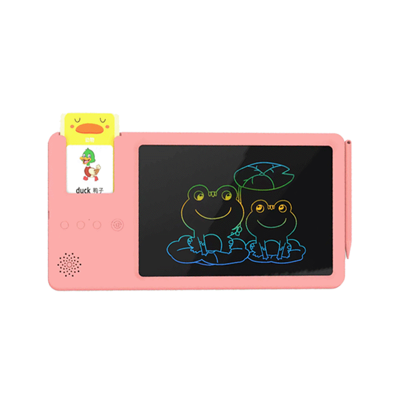 10-Inch Children's Educational Bilingual Card-Inserting Learning Machine Baby Early Education Graffiti Drawing Board Intelligence Digital Camera Handwriting Board