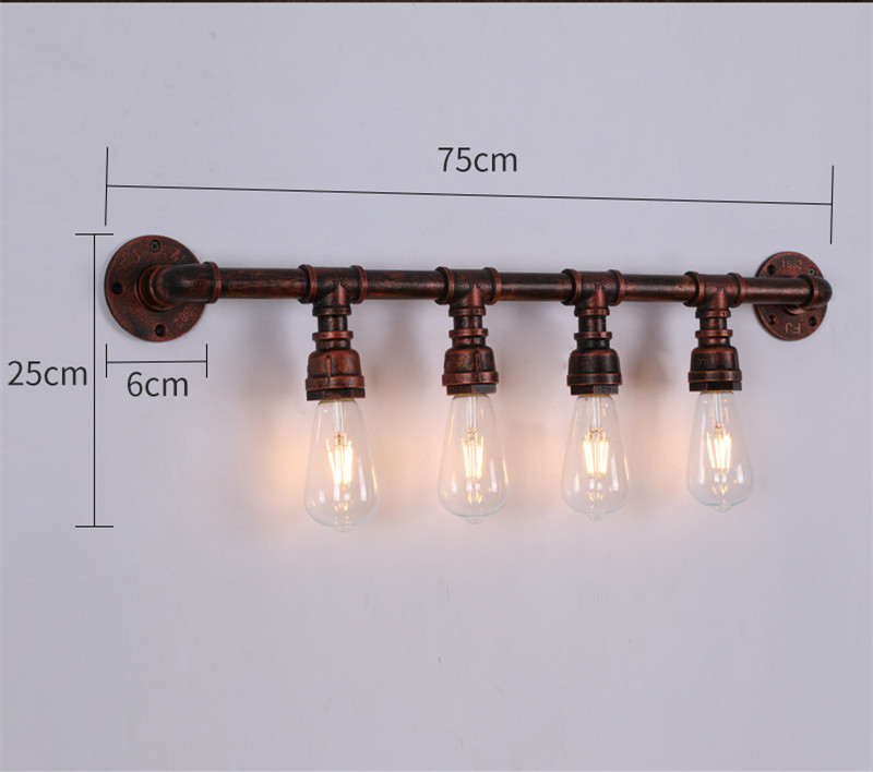 American Retro Industrial Style (Pipe Wall Lamp Living Room Dining Room Corridor Antique Distressed Lamps Restaurant Bar Lamp