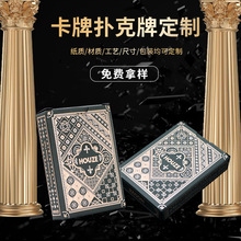 烫金边扑克牌印刷图案 烫金边扑克牌卡牌 彩色印刷卡牌图案厂家