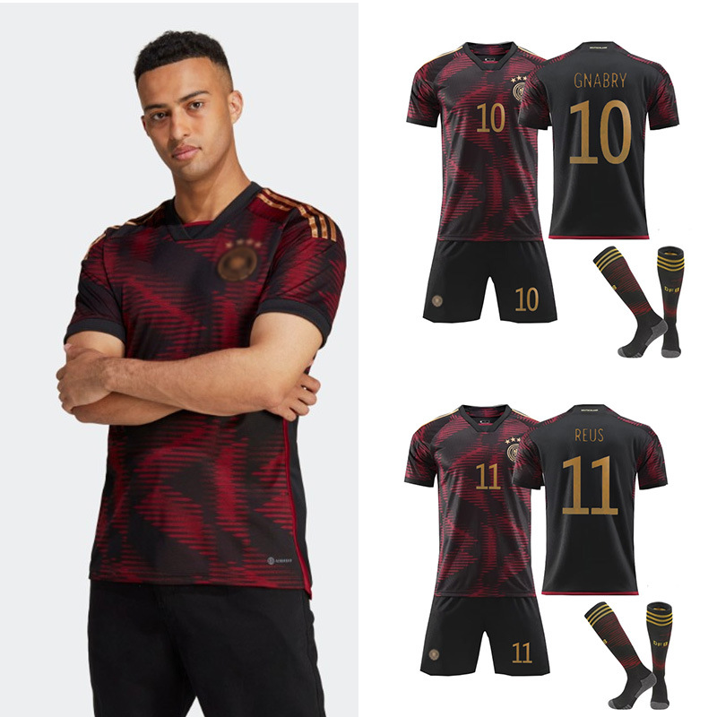 22-23世界杯德国国家队新款球衣11号克洛泽客场足球球迷套装球服