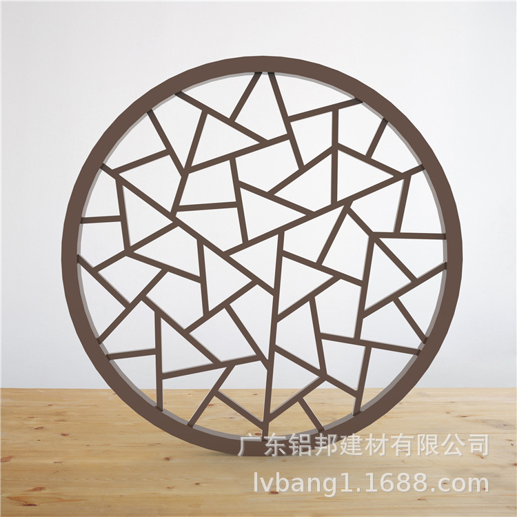 冰裂纹防盗窗 仿古装饰铝合金格栅定制价格 冰裂纹铝花格中式窗洞