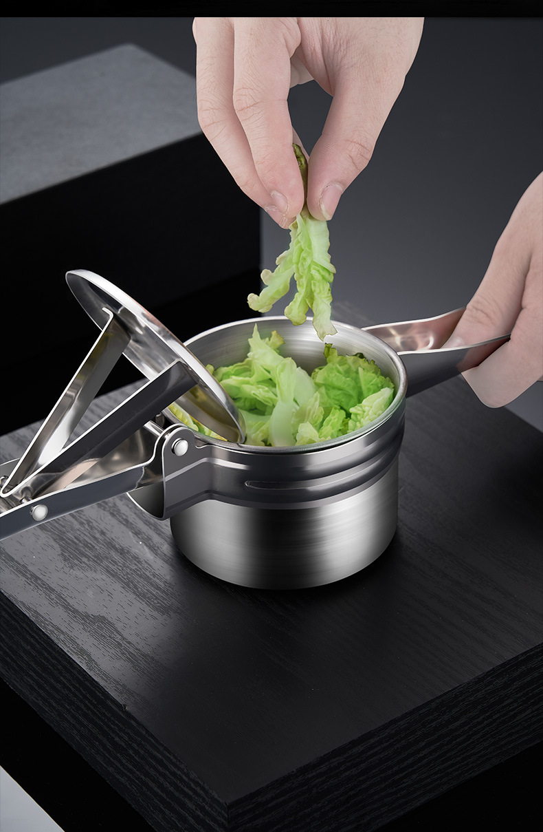 不锈钢菜馅脱水器手动水果榨汁器果蔬挤压器厨房小工具