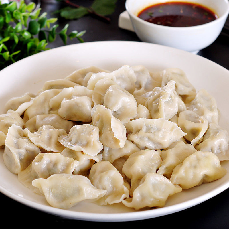 山东手工大馅饺子新鲜猪肉馅韭菜陷速冻饺子整箱批发水饺早餐速食-阿