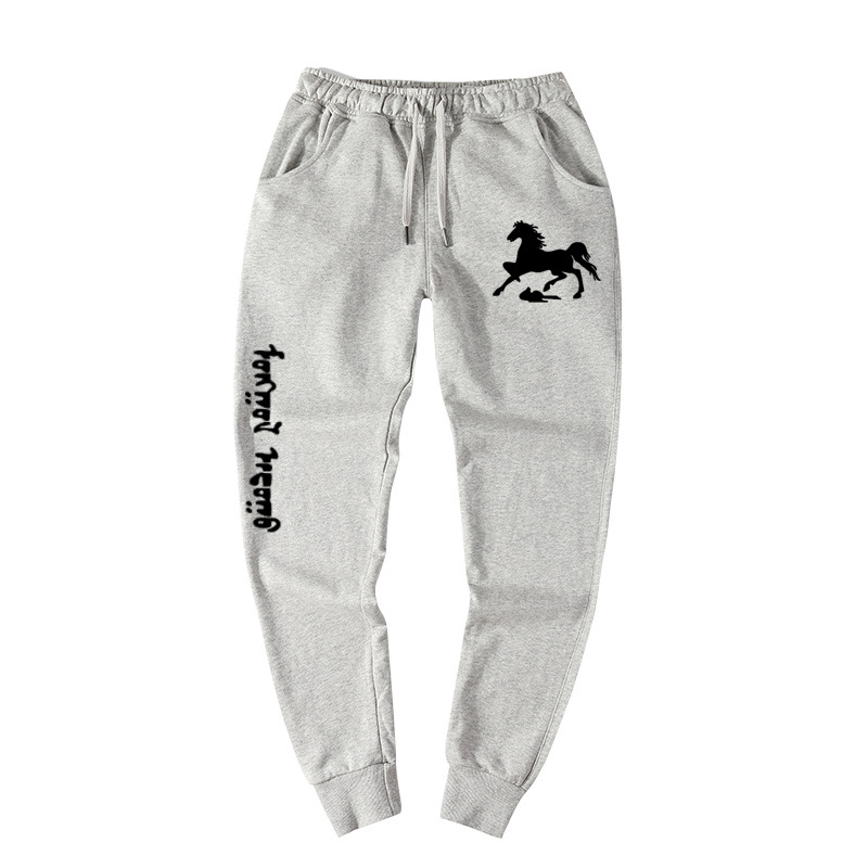 蒙古族花纹元素蒙古国蒙古草原民族风秋冬季男士休闲裤运动卫裤子