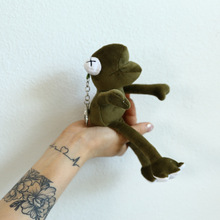 长腿青蛙背包钥匙链挂饰毛绒公仔书包钥匙挂件玩偶娃娃包包钥匙扣
