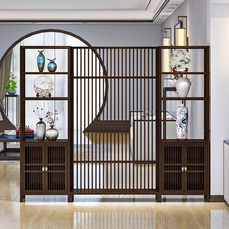 屏风隔断客厅卧室新中式玄关进门入户座屏家用轻奢办公室遮挡装饰