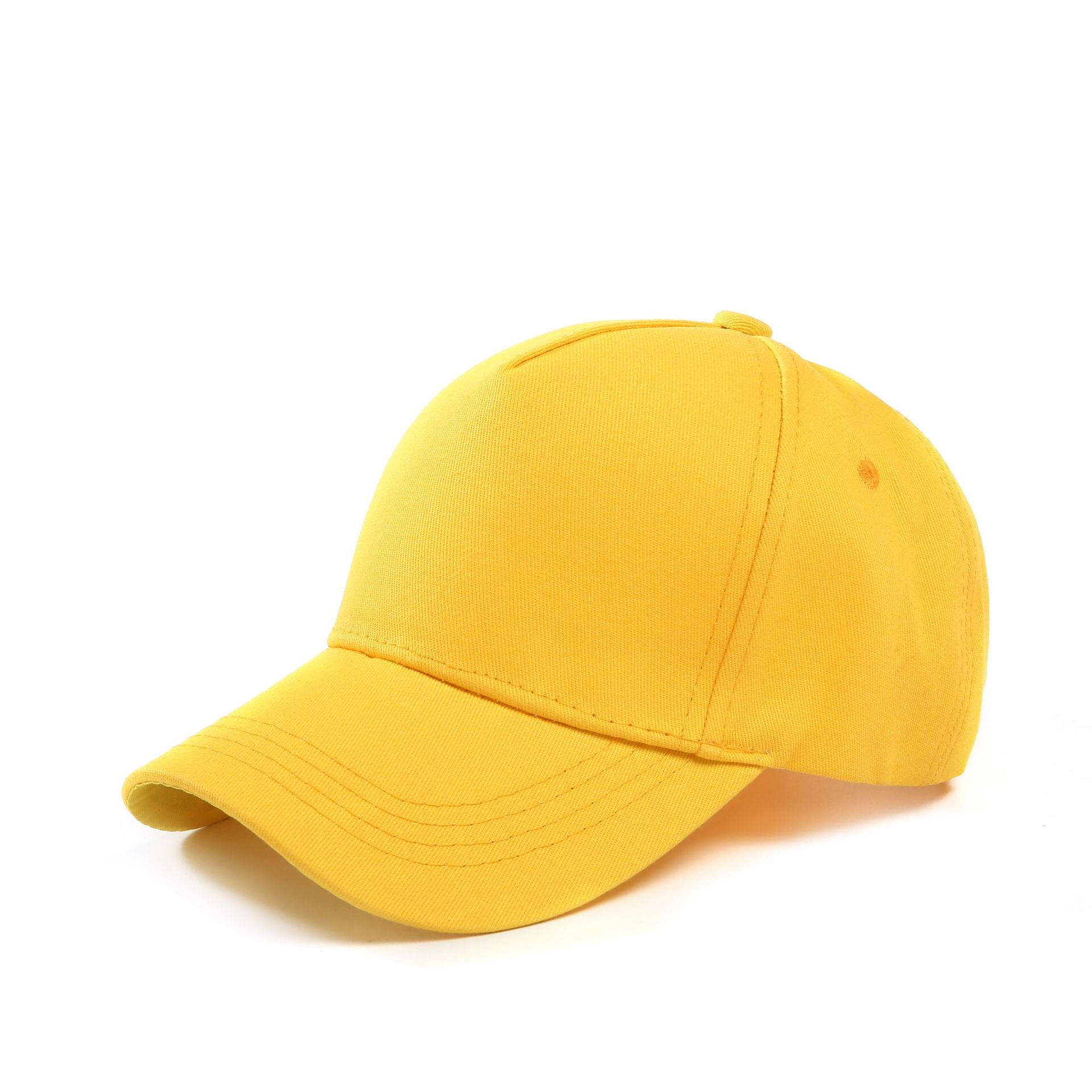 儿童棒球帽子定做logo棉质五片小黄帽印刷鸭舌帽户外旅游团体帽子