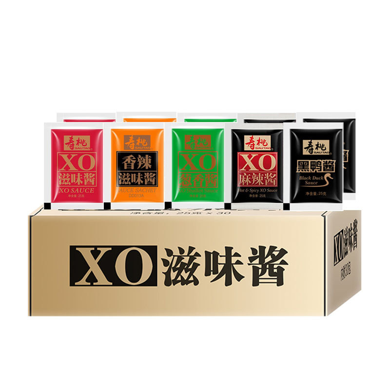 寿桃牌xo滋味酱整箱 711港式车仔面xo酱意面酱拌面酱30包