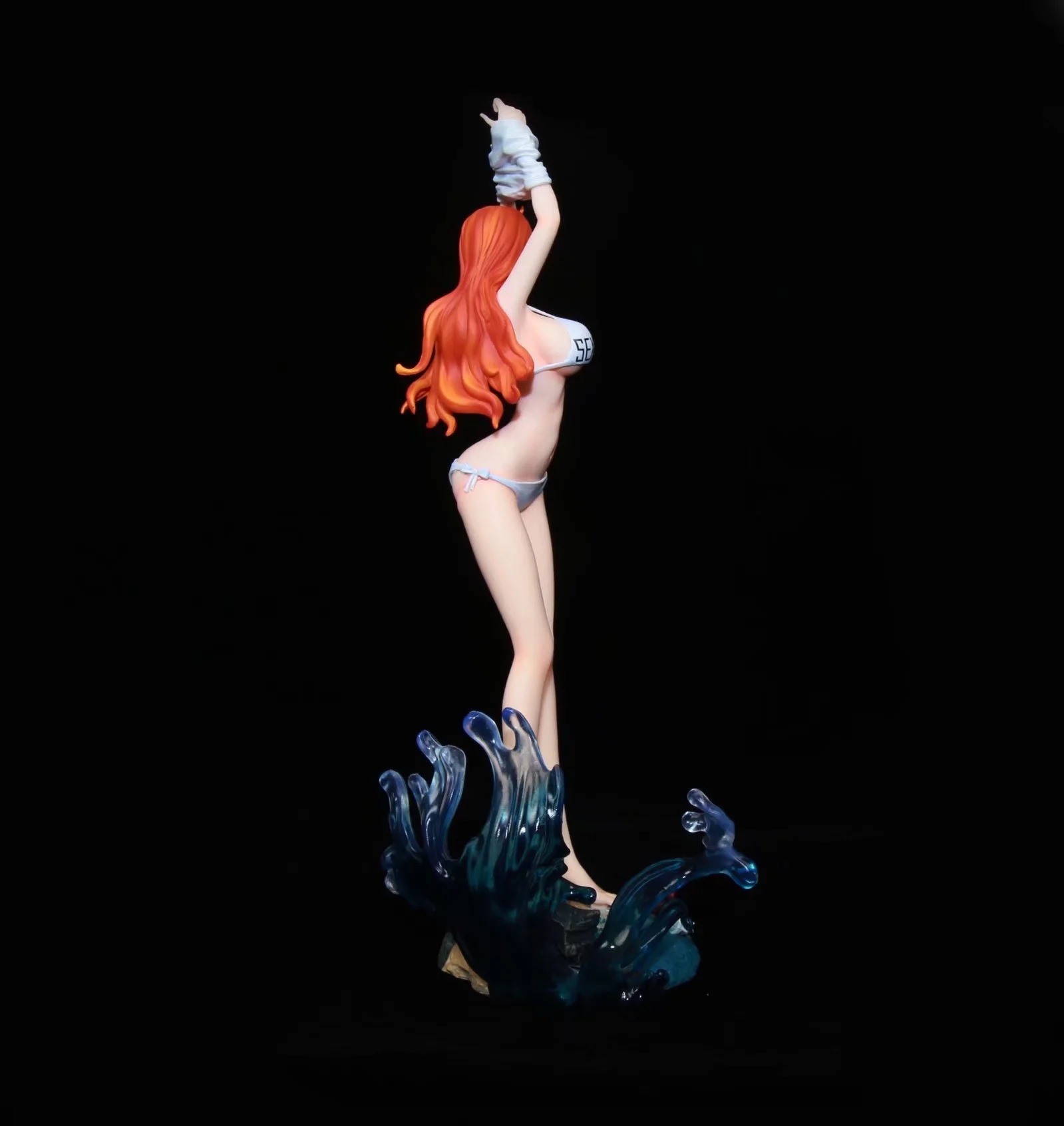 动漫批发 海贼王 gk 爆衣 泳装 娜美 绅士款 场景 雕像 盒装手办