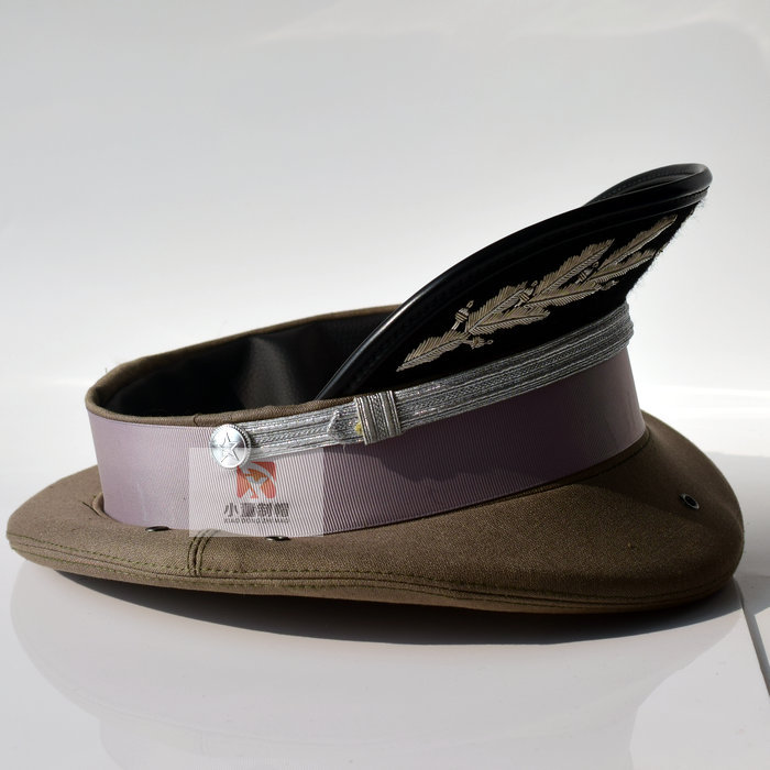 定制印度丝帽沿军帽保安执勤帽子非洲大檐帽外国学生军官大盖帽子