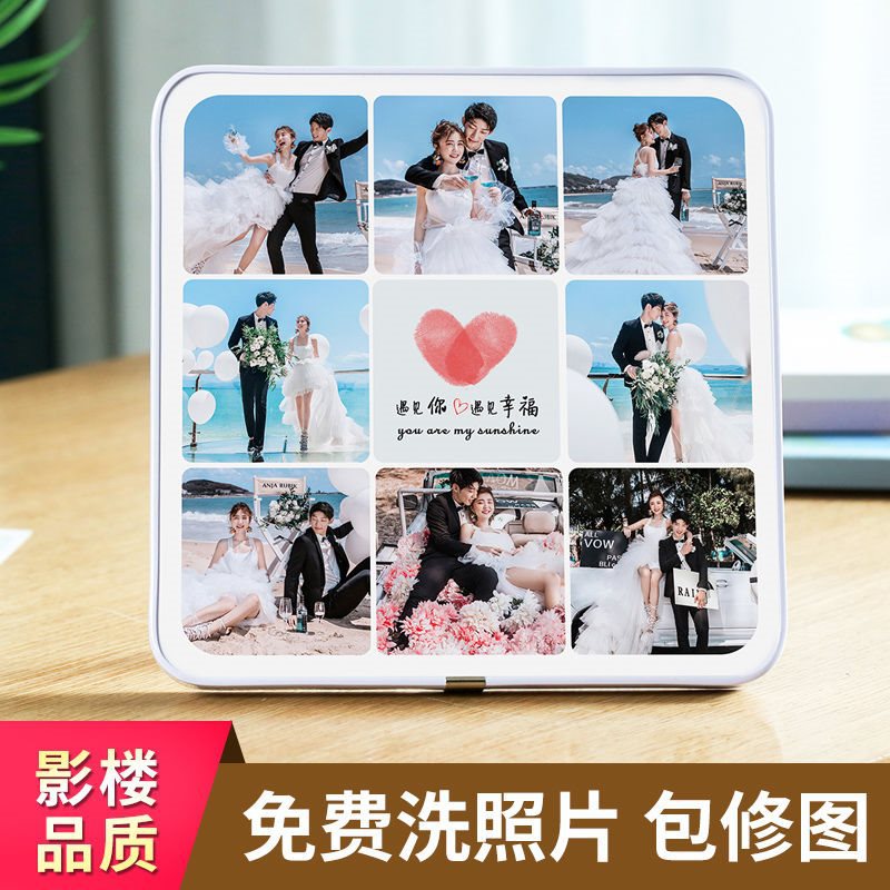 宝宝照片洗相片水晶照片墙相框摆台创意挂墙装饰可爱网红礼物
