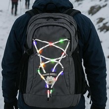 LED发光背包灯野外露营探险攀爬闪光警示灯绳欧美户外跑步背包灯