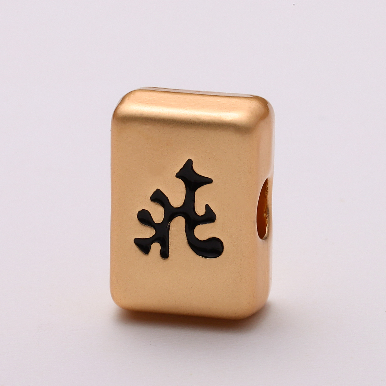 国粹麻将东南西北中发白串珠古老沙金配饰手链项链diy散珠配挂件