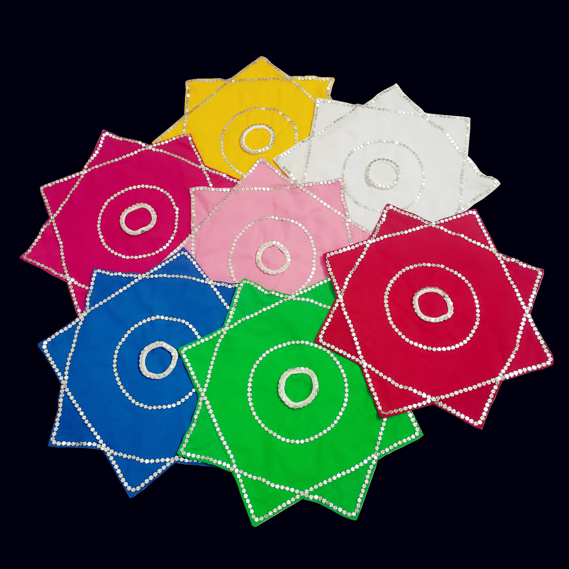 二人转专用手绢东北秧歌手巾花跳舞红手帕舞蹈考级专用八角巾成人