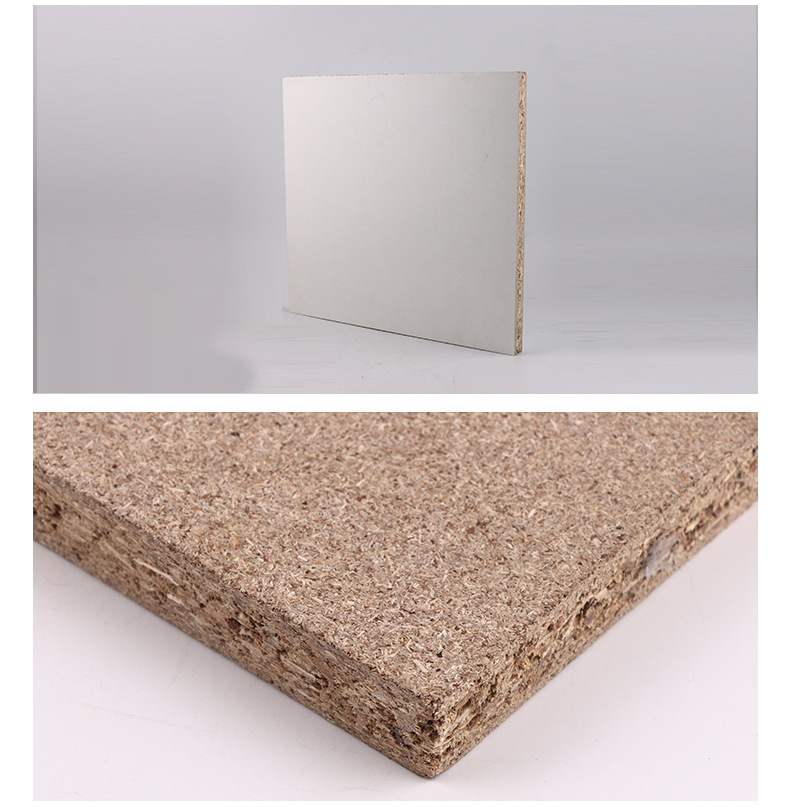 e1/p2三聚氰胺饰面防潮实木颗粒板 定制衣柜免漆贴面刨花板厂家