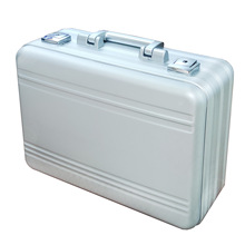 一体成型铝箱铝合金手提公文箱金属密码箱化妆箱包重要文件收纳箱