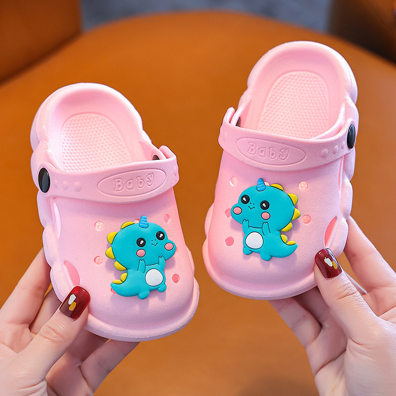 Mixed Batch PVC Plastic Children's Sandals Cartoon Dinosaur Home Children's Shoes Super Cute Baby Hole Shoes