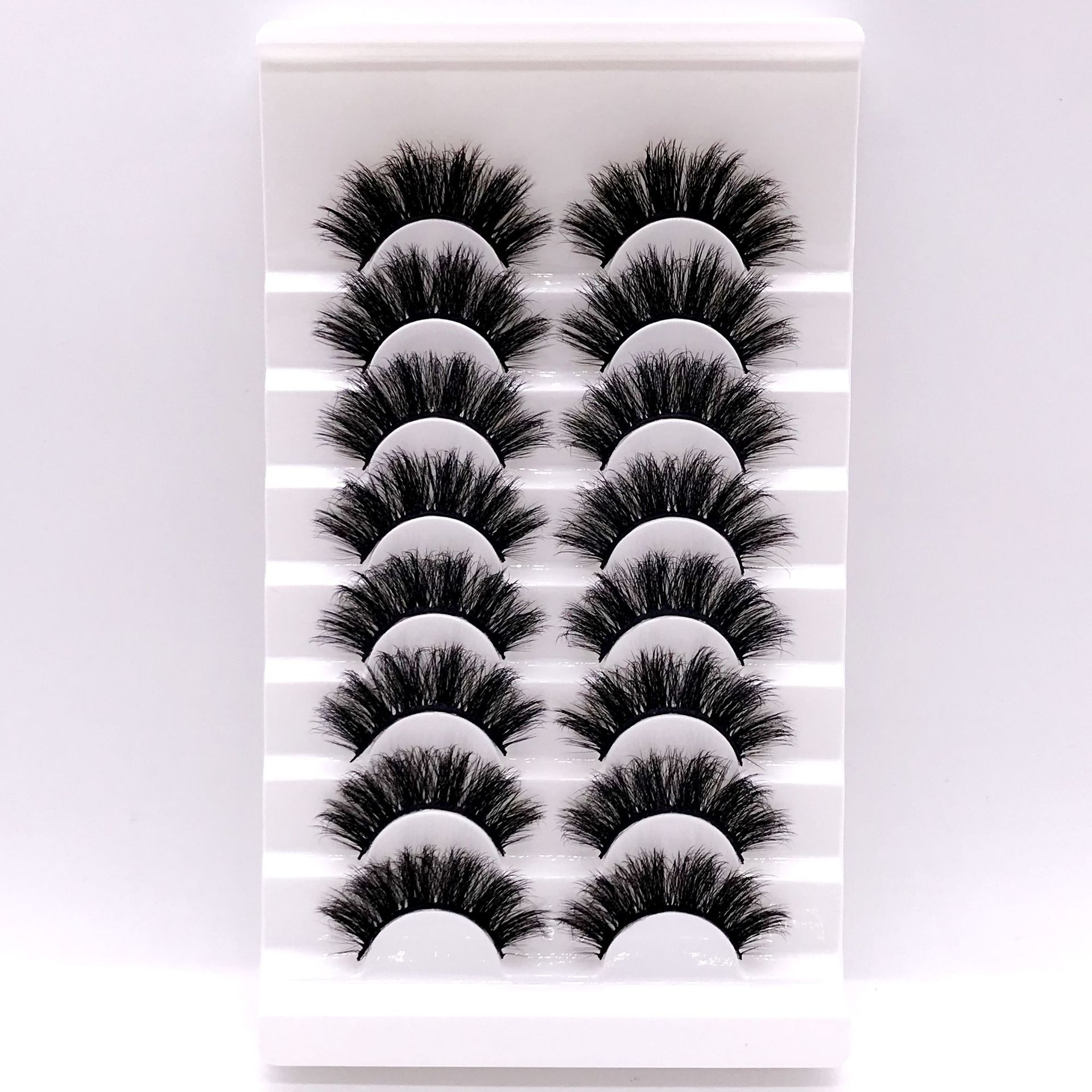 Hot Sale Explosion Thick False Eyelashes Three-Dimensional Multi-Layer Cross Soft Eight Pairs of Fried Hair Eyelash