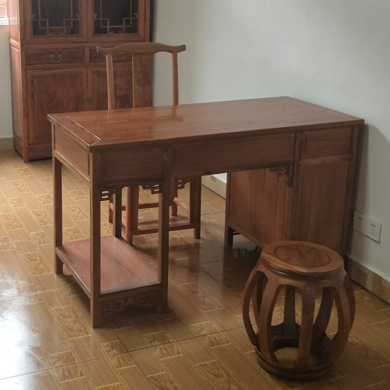 中医馆诊桌仿古实木电脑桌椅诊疗中式书桌榆木抽屉办公桌看诊断桌