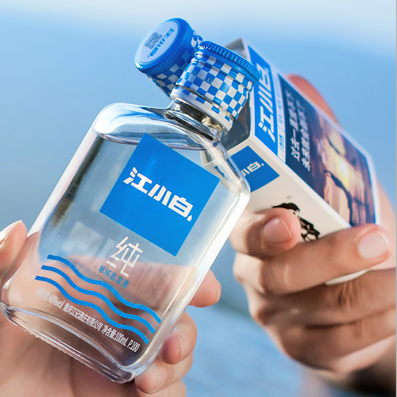 江小白高粱酒低度40度100ml*6瓶粮食酒国产白酒小瓶酒清香型整箱
