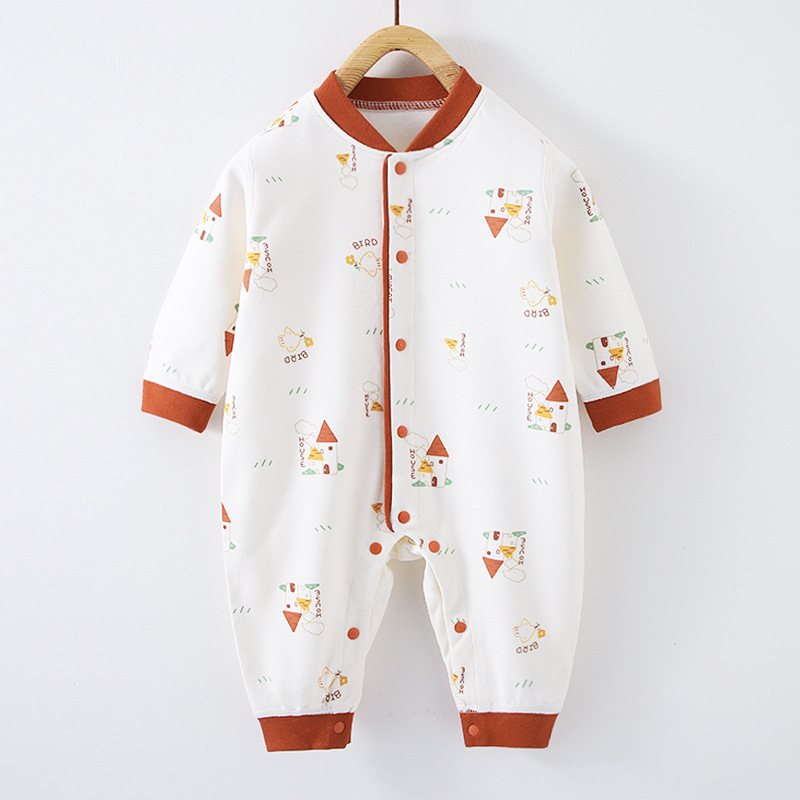 Baby Spring and Autumn Jumpsuit Baby New Spring Cotton Clothes Boys and Girls Newborn Baby Romper Romper Baby Clothes