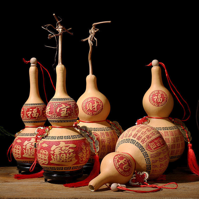 景区热卖工艺品葫芦摆件挂件玄关纳福家居摆放工艺礼品亚马逊代发