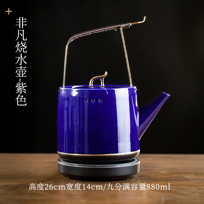 Fast Electric Kettle Ceramic Health Pot Kettle Household Water Pot Automatic Insulation Integrated Loop-Handled Teapot