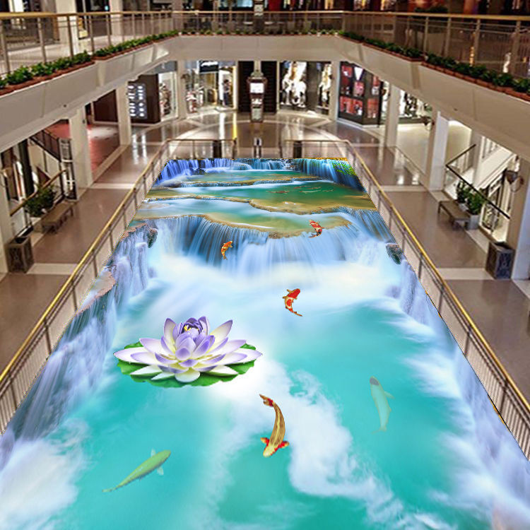 3d立体墙贴纸贴画地板创意卧室客厅浴室卫生间装饰品地贴防水自粘