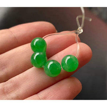 新坑翡翠冰绿珠子满色辣绿圆珠散珠单颗diy手链项链玉手串-阿里巴巴