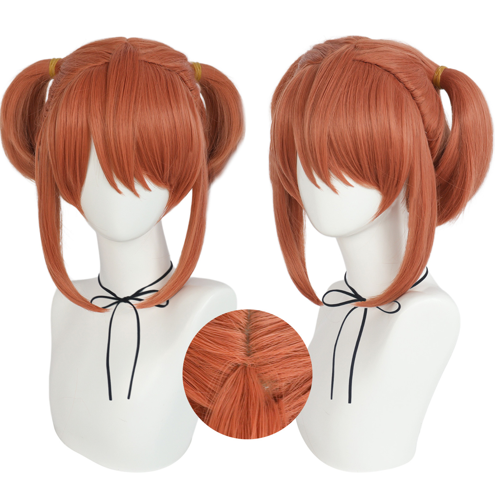 银魂 神乐 双马尾款 仿真头皮 cos假发-阿里巴巴