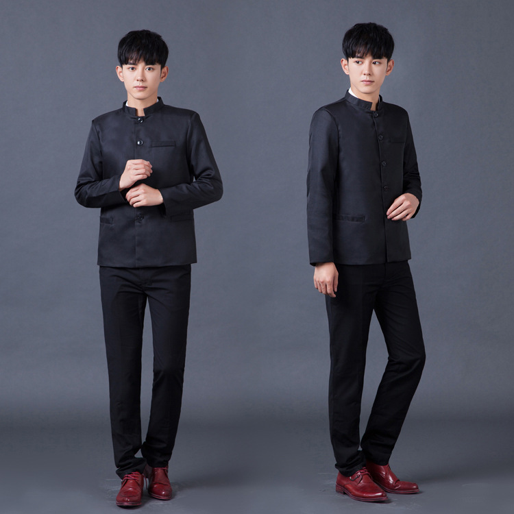 复古民国风学生装五四青年中山装男套装儿童大合唱表演朗诵演出服