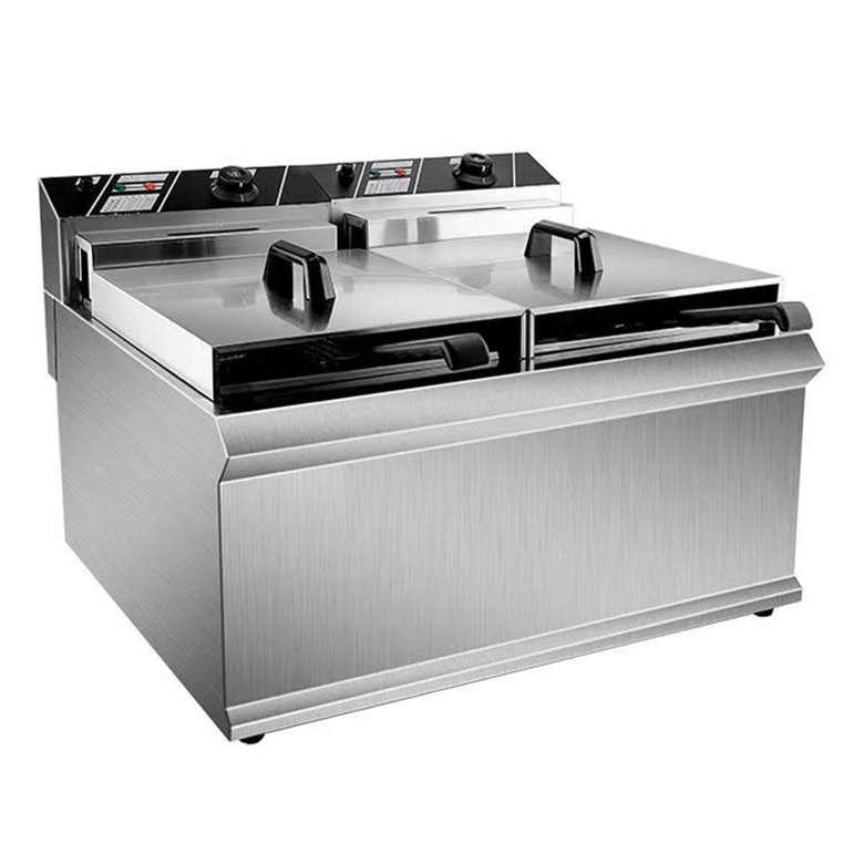 电炸锅商用油炸锅9043单缸双缸大容量电油炸炉汉堡店炸薯条鸡翅腿